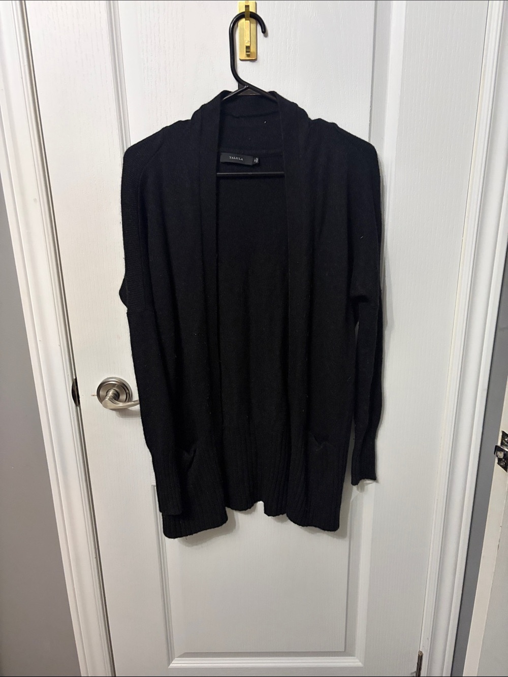 Tally’s Open-Front Black Women's Cardigan Sweater
